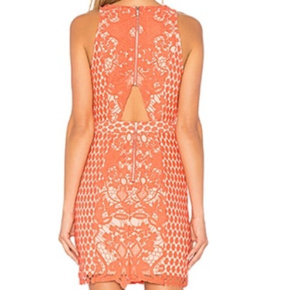 NWT Endless Rose Red Lace Cutout Back Mini Dress - Picture 4 of 13